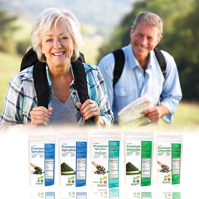 Spirulina Powder 250g - 83 Days Supply, Enriched Vitamins, B12 - Green Superfood, Vegan, Non-GMO, Gluten-Free, Non-Irradiated - Boosts Energy, Supports Immunity.