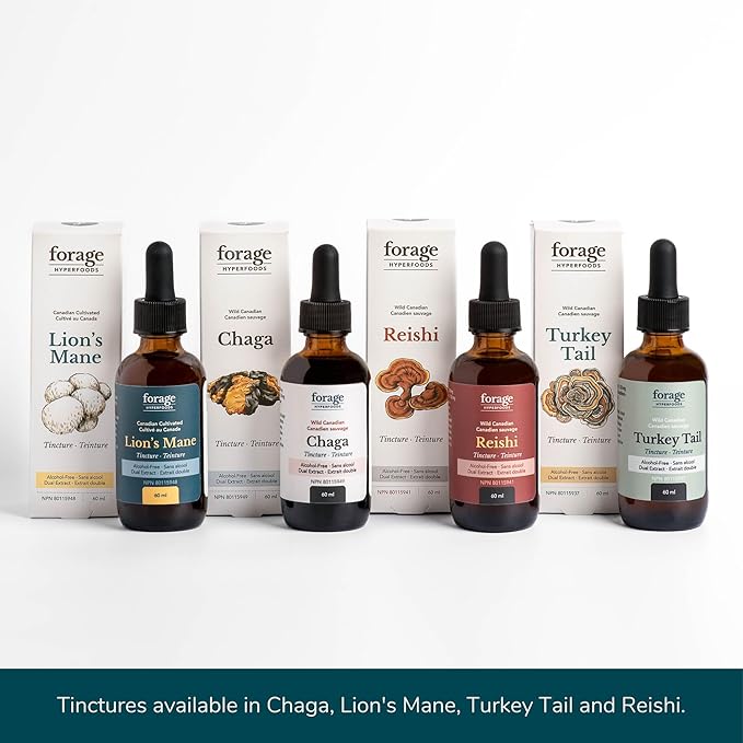 Turkey Tail Mushroom Tincture, Mushroom Vitamins for Immune System and Gut Health Support, Dual Extract, Alcohol-Free, 60 ml
