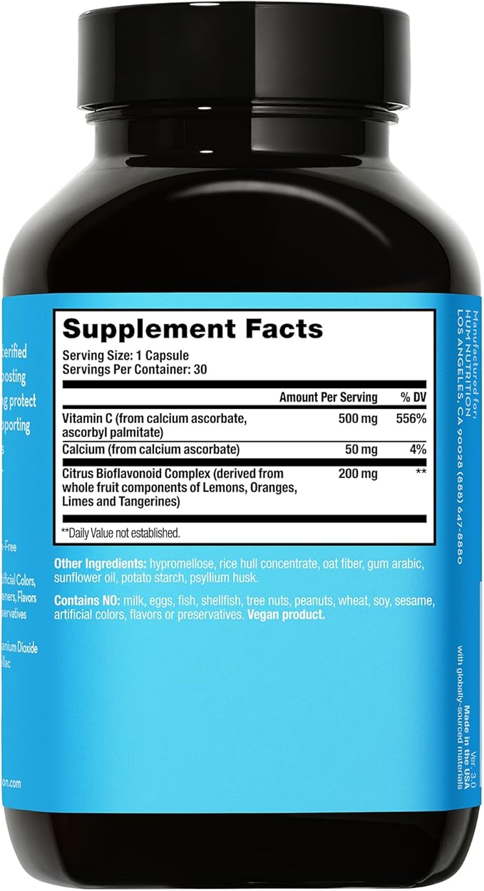HUM Air Patrol - Immune Supplement with Vitamin C & Citrus Bioflavonoids - Supports Skin Barrier, Lungs & Immune Response (30 Vegan Capsules)