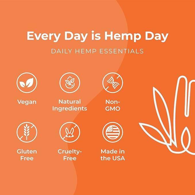 Hemp Gummies 500mg - Max Strength for Adults - Chill, Inflammation, Natural Pain, Restful Sleep (25mg Gummy) - by Hemp and Hand