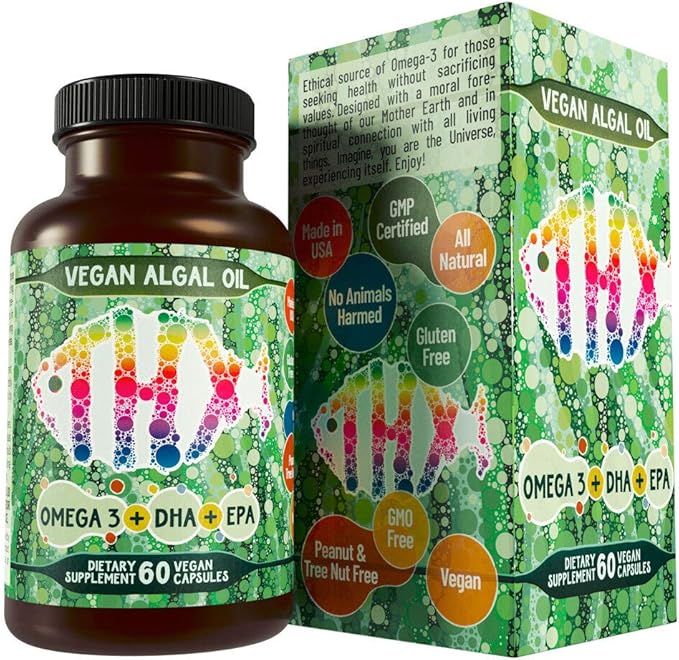 Vegan Omega 3 Algae Oil with DHA EPA The Fish-Less Oil Blend
