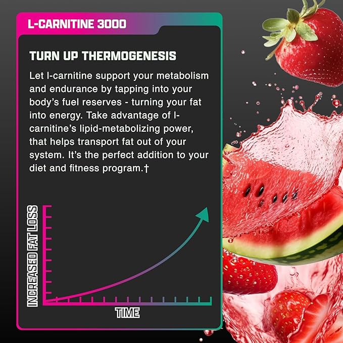 Nutrex Research Liquid Carnitine 3000 | Premium L Carnitine Liquid, Stimulant Free (Strawberry Watermelon)