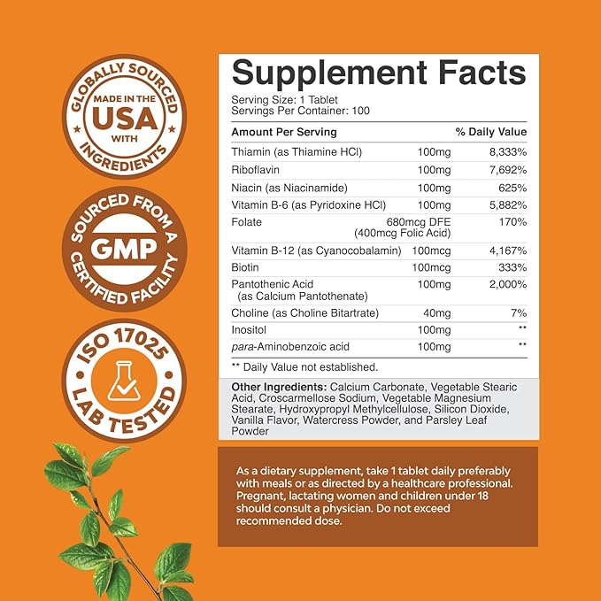 Bundle of Multi Collagen Protein Powder for Women and Men - Hair Skin and Nails Vitamins and Vitamin B Complex Adult Multivitamin for Immune Support Mood Boost and Memory Supplement for Brain Support