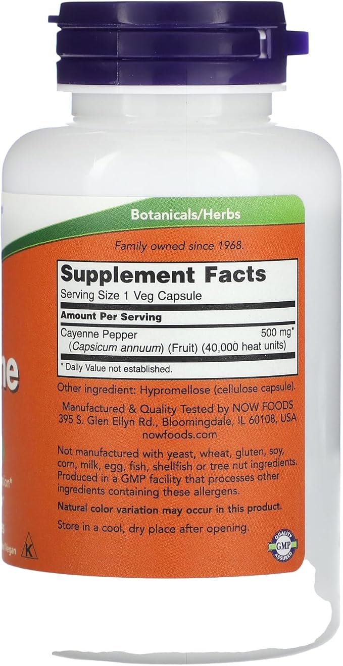 Now Foods Cayenne 500mg 100 Vcaps