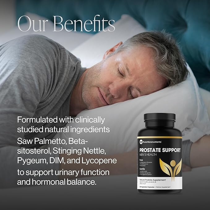 Pure Micronutrients Advanced Prostate Health Supplement - Saw Palmetto, Beta-Sitosterol, Stinging Nettle Root, & Lycopene - for Bladder Control & Urinary Support Supplements for Men