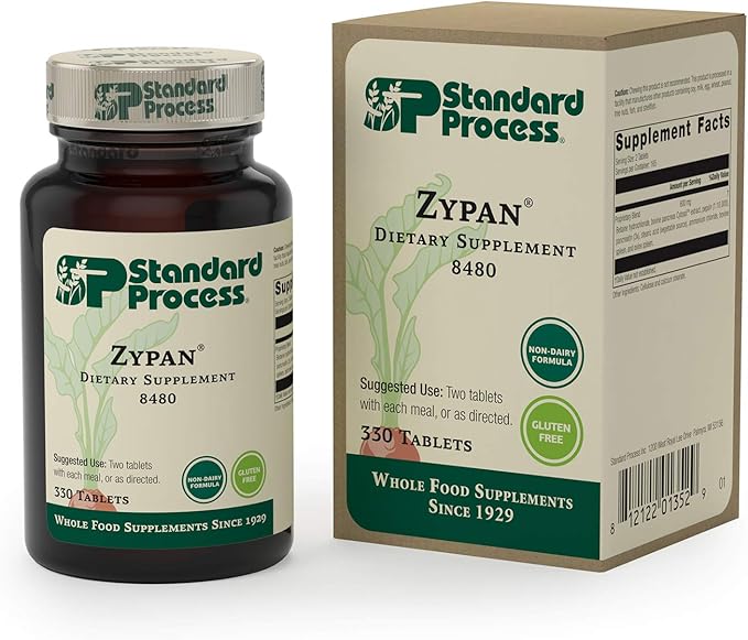 Standard Process Inc. Zypan - Digestive Health Support Supplement - HCI Supplement with Pancreatin, Betaine Hydrochloride & Pepsin - Support Macronutrient Digestion - 330 Tablets