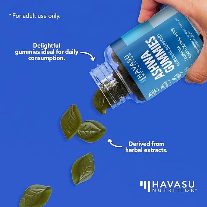 Ashwagandha Gummies for Stress & Mood Support - Vegan, Non-GMO Supplement for Calm & Relaxation - Withania Somnifera for Enhanced Sleep Quality & Emotional Balance - 1-Month Supply, Strawberry Flavor