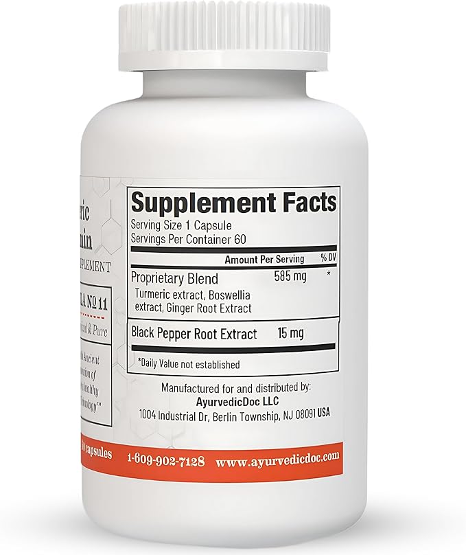 Nano Meda® Turmeric Curcumin with Boswellia | 100% Bioavailable, Patented Micronized Turmeric, Enhanced Absorption | Joint Support Supplement, 60 Count
