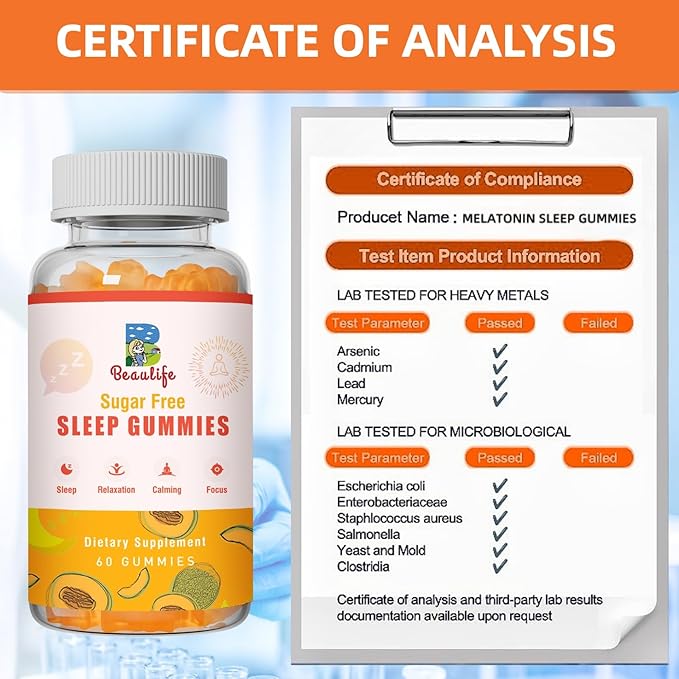 (2 Pack) 5 mg Melatonin Gummies, Sleep Support for Adults, Melatonin Supplements for Sleeping, 120 Cantaloupe Flavored