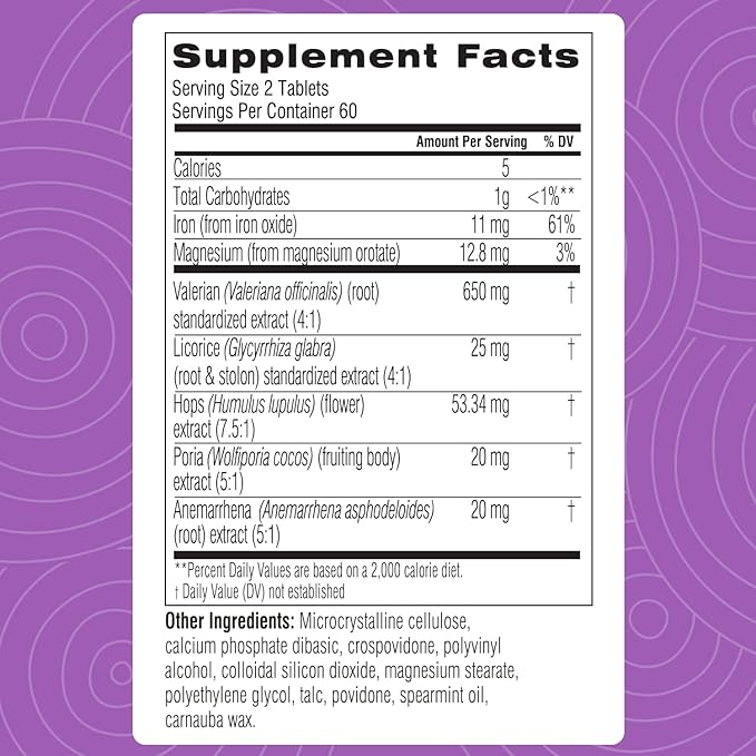 Swisse Sleep Valerian Root Capsules | Valerian Root Extract + Magnesium + Licorice + Hops | Melatonin Free Herbal Sleep Supplement | Helps Relieve Nervous Tension | 120 Tablets