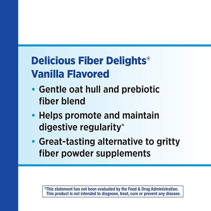 Nature's Way Fiber Delights Daily Fiber for Regularity*, Vanilla Flavored, 60 Chewable Tablets