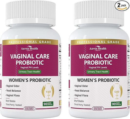 Vaginal Probiotics for Women - 60 Billion CFU for pH Balance, Vaginal Flora, Odor, Yeast & Digestive Health, Vegan & Non-GMO with Saffron, Lecithin, Cranberry, Olive Leaf | 180 Capsules