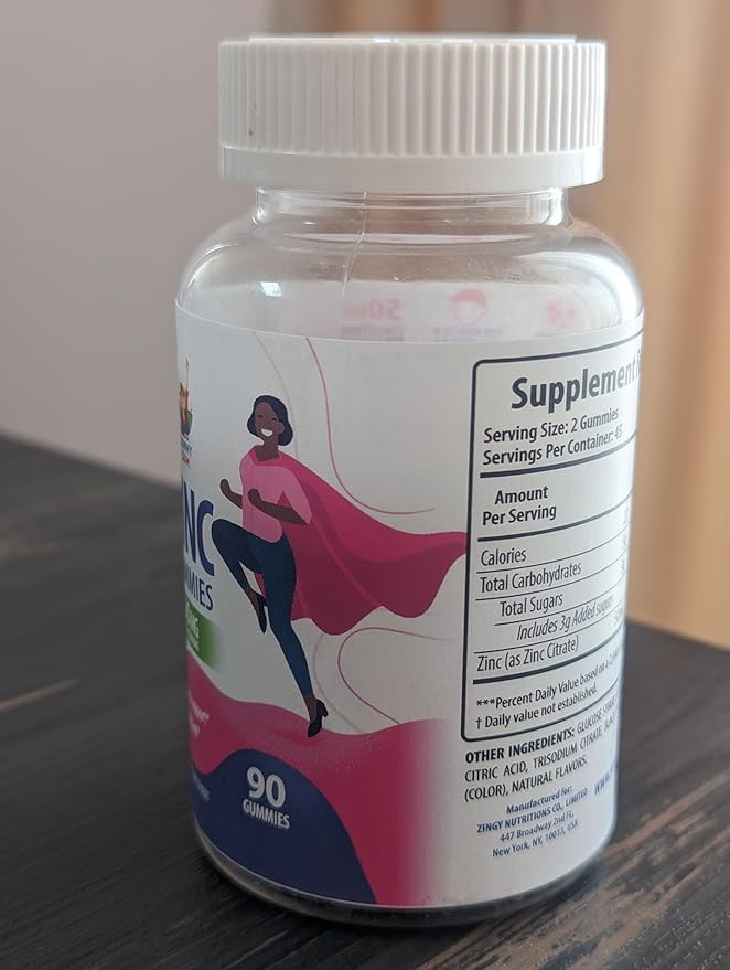 Zinc Gummies for Adults - Zinc Chewable Gummy for Immune Support - Powerful Natural Antioxidant Non-GMO Supplement for Children Men Woman Adults