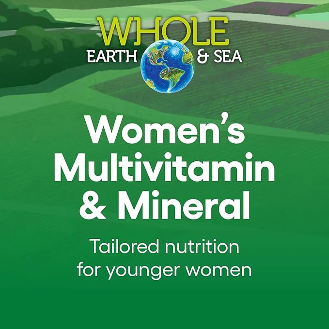 Whole Earth & Sea from Natural Factors, Women's Multivitamin & Mineral, Whole Food Supplement, Vegan, 60 tablets (30 servings)