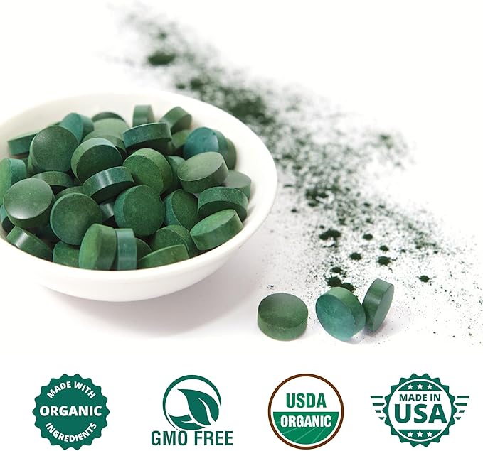 Organic Spirulina Chlorella Tablets - 400 Count - 2-in-1 Superfood Algae Supplement for Natural Immune Support, Detox and Energy Boost. Broken Cell Wall. Organic Chlorophyll. Espirulina