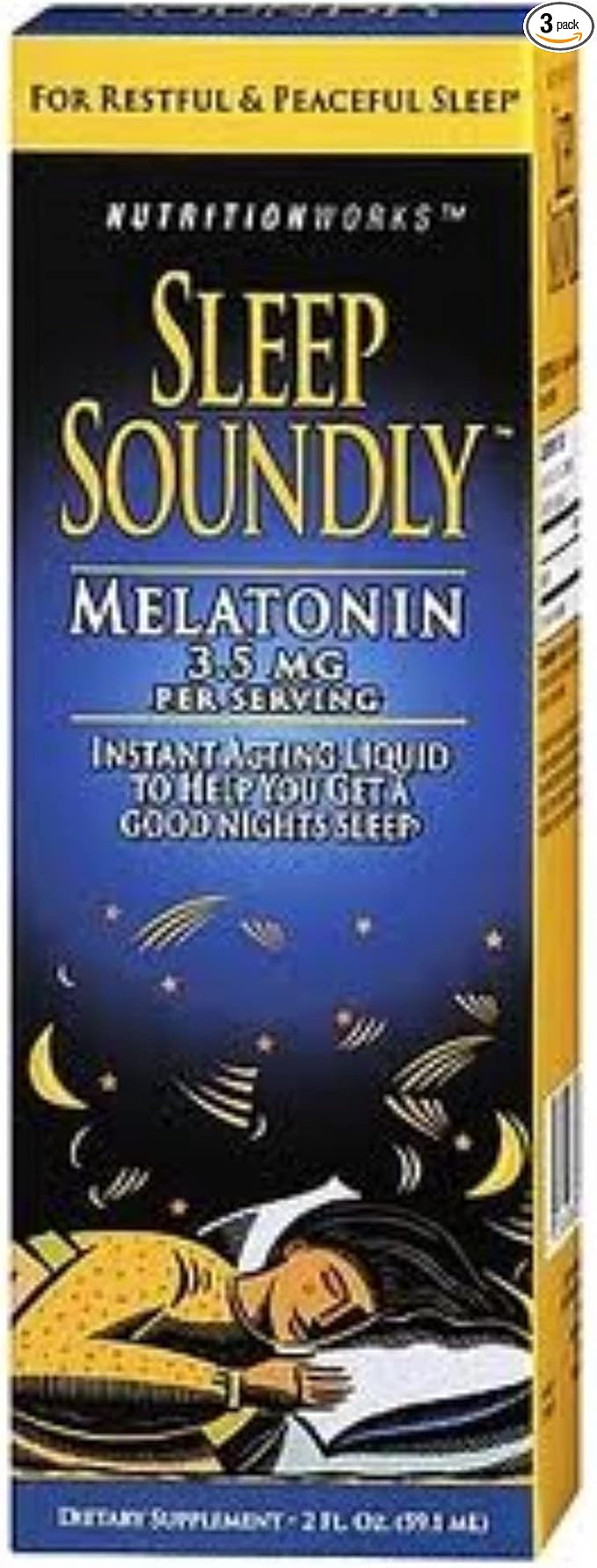 Sleep Soundly Melatonin, 2-Ounce Bottles (Pack of 3)