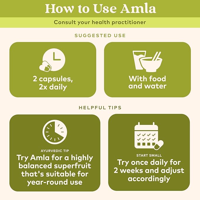 ORGANIC INDIA Amla Capsules Organic - Indian Gooseberry Herbal Vitamin Supplement, Amla Supplement, Immune Support, Vegan, Gluten-Free, Ayurvedic, Antioxidant, Non-GMO - 90 Capsules