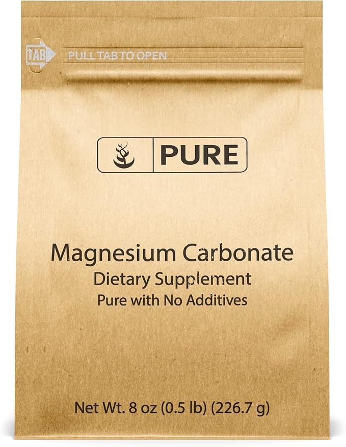 Pure Original Ingredients Magnesium Carbonate (8oz) Magnesium Supplement, Non-GMO, Multi-Purpose
