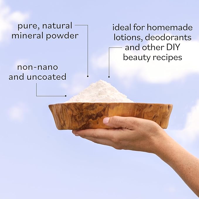 Sky Organics - Zinc Oxide Powder, 16 oz - Non-Nano & Uncoated - Make Your Own Lotion, Deodorant, Cream, Soap - DIY Essentials - Resealable Bag - Natural, Vegan & Cruelty Free - Beauty & Personal Care