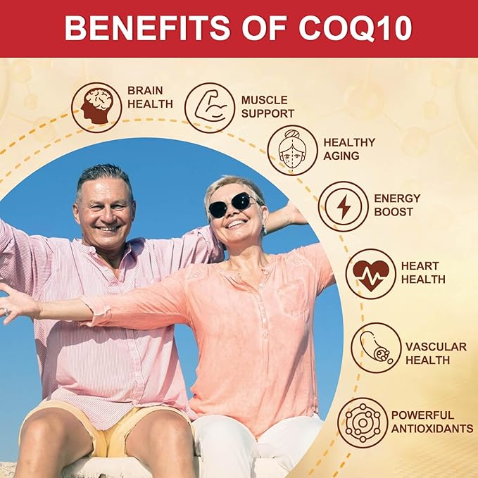 CoQ10 400mg SoftGels COQ10 - CQ10 Coenzyme Q10 Supplement, Plus PQQ, Omega 3, and Vitamin E, for Heart and Cellular Energy, 120 Servings