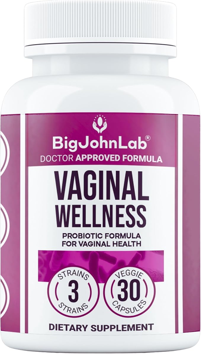 BIGJOHNLAB® - Women’s Vaginal Probiotics – PH Balance, Odor Control, Yeast, Microbiome & Feminine Health – 6B CFU, Licorice Root – Clinically Tested for Freshness & Balance – 30 CT
