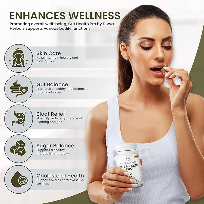 Gut Health Pro - Bloat Relief, Detox & Digestive Support - 100% Pure Organic Triphala Supplement - for Women & Men - Uncoated Vegan Tablets -120Ct