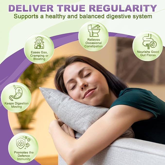 Daily Fiber Supplement - Soluble Prebiotic Fiber Powder for Gut Health, Whole Food High Fiber for Digestive Health & Regularity, Unflavored Clear Mixing Powder, Gluten & Sugar Free, Keto - 70 Servings