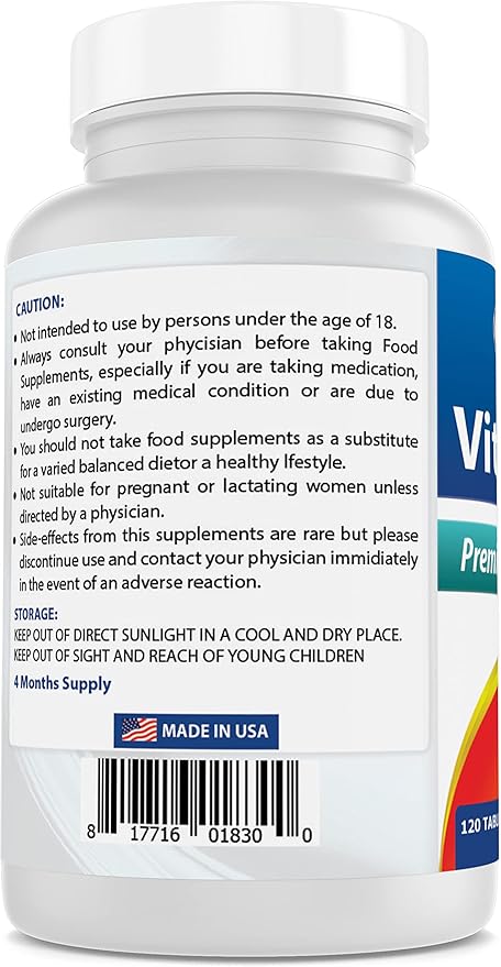 Best Naturals Vitamin b6 200mg for Adults, 120 Tablets (120 Count (Pack of 1))