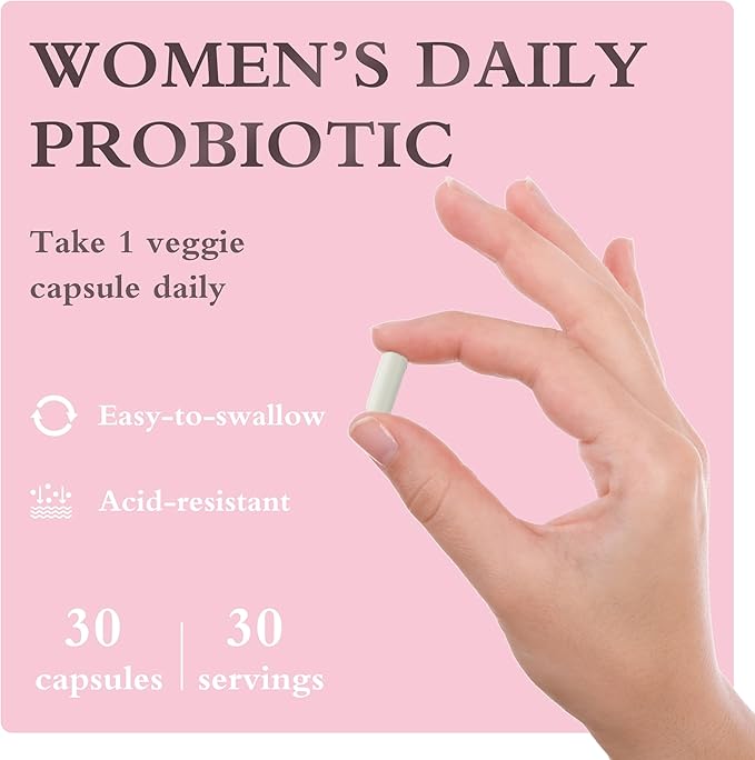 Women's Probiotics and Prebiotics 80 Billion CFUs, 16 Probiotic Strains, Probiotics for PH Balance, Supports Digestive & Gut Health, 30 Capsules