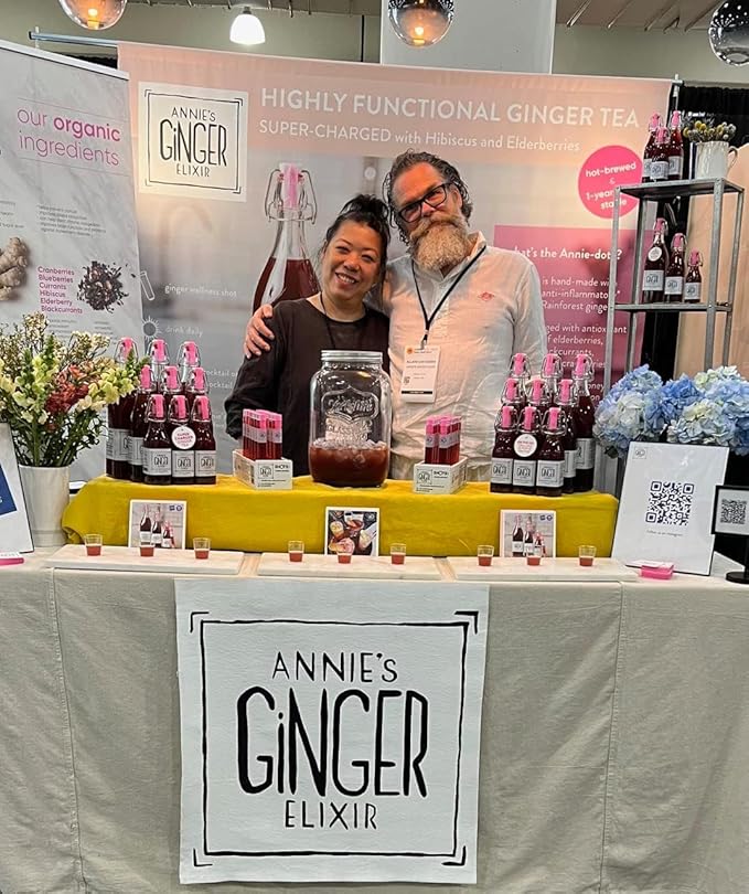 Annie's Ginger Elixir, 8.5oz 4-Pack, Pure Natural Organic Ginger Shot, Digestive Cleanse Tonic Boosts Immune Defense, Daily Gut Health and Wellness, Non-GMO Beverage