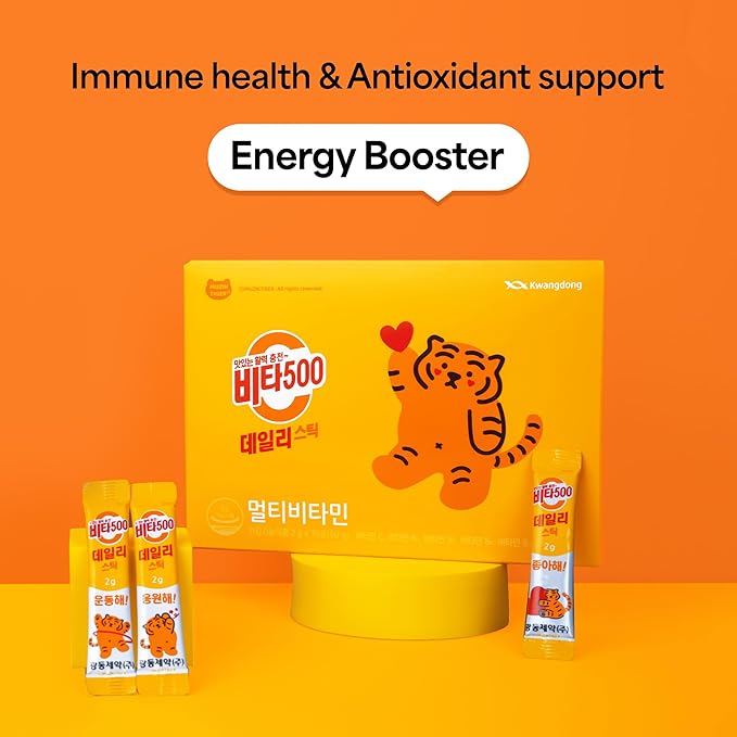 Vita500 Multivitamin Powder Daily Stick, Improve Strong Immune, & Energy Boost with Vitamin C 500mg, and Vitamin B Complex (30 Sticks of 500mg)