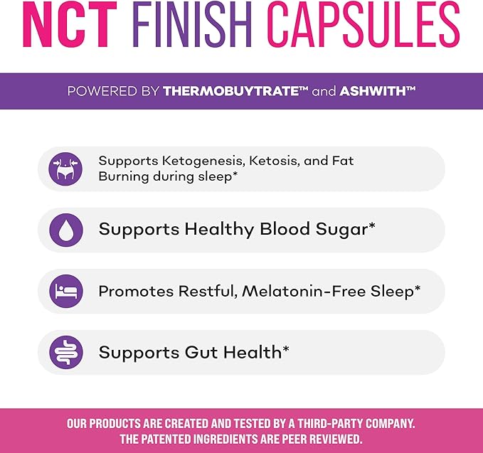 NCT Finish Capsules - 60 Count Recovery Supplement - Joint Support and Comfort - Sleep Support