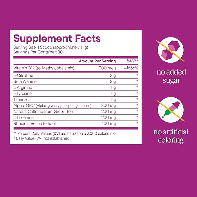 Nutranelle - Mango Pre-Workout - Energy Support - Pre Workout Powder - Natural Caffeine - Enhanced Focus - 11.36 oz