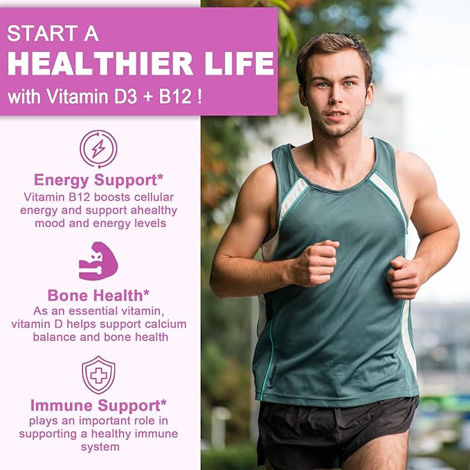 NEVISS Melatonin + Vitamin D3 & B12 Gummies, Vegan, 2+2=4 Pack