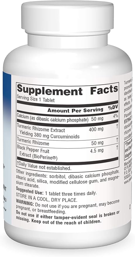 Planetary Herbals Full Spectrum Turmeric Extract Tablets, 450 mg, 60 Count