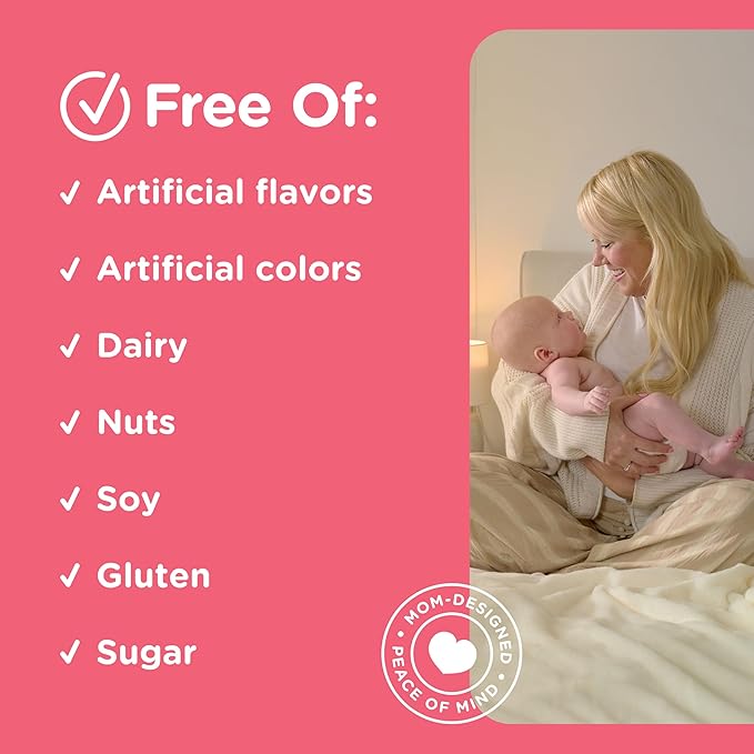 Mommy's Bliss Lift My Mood Postnatal Support Ashwagandha, May Reduce Stress & Support a Balanced Healthy Mood, Vegan, Delicious Rasberry Flavor, 60 Gummies (30 Servings)