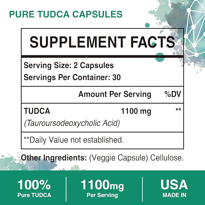 Liposomal Hyaluronic Acid Supplements 1000mg and TUDCA Liver Support 1100mg (Pack of 4)
