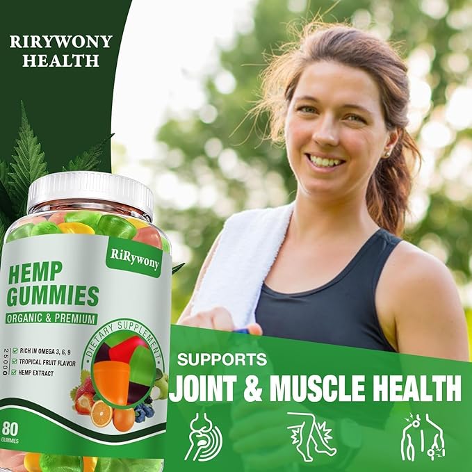 Hemp Gummies (3 Packs), High Potency Edible Gummies Extra Strength Sleep, Pain, Anxiety Organic Hemp Oil Extract Vegan Bear Gummy - 240 Counts Candy