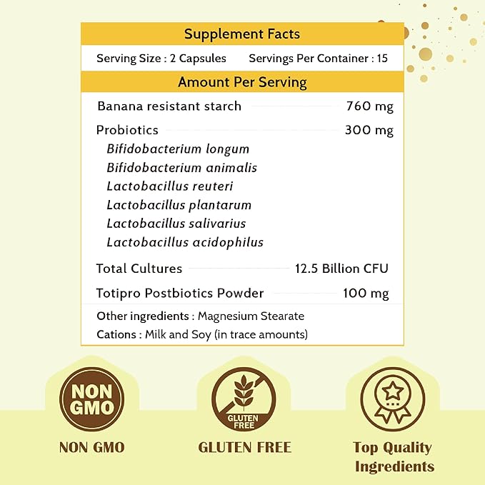 Synbiotic for Gut Health | 3-in-1 Prebiotic, Probiotic & Postbiotic | Digestive Support, Bloat Relief, Immune Boost | 30 Capsules