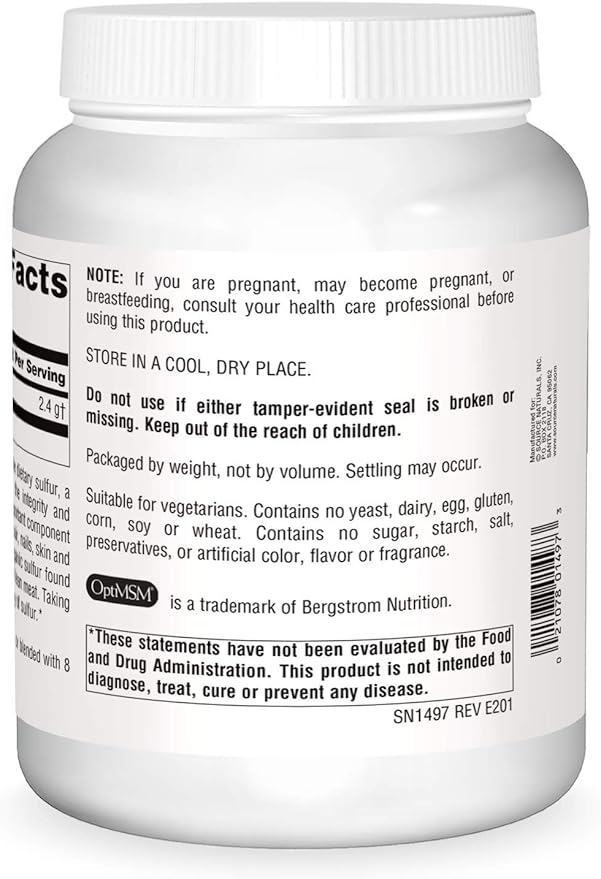 Source Naturals MSM (Methylsulfonylmethane) Net WT. 35 Ounce (1,000 Grams) - Powder