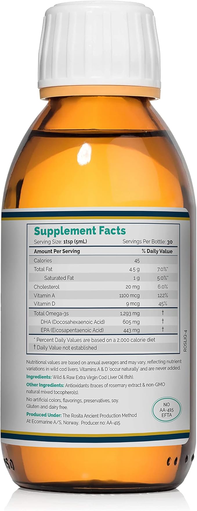 Rosita Extra Virgin Cod Liver Oil Liquid