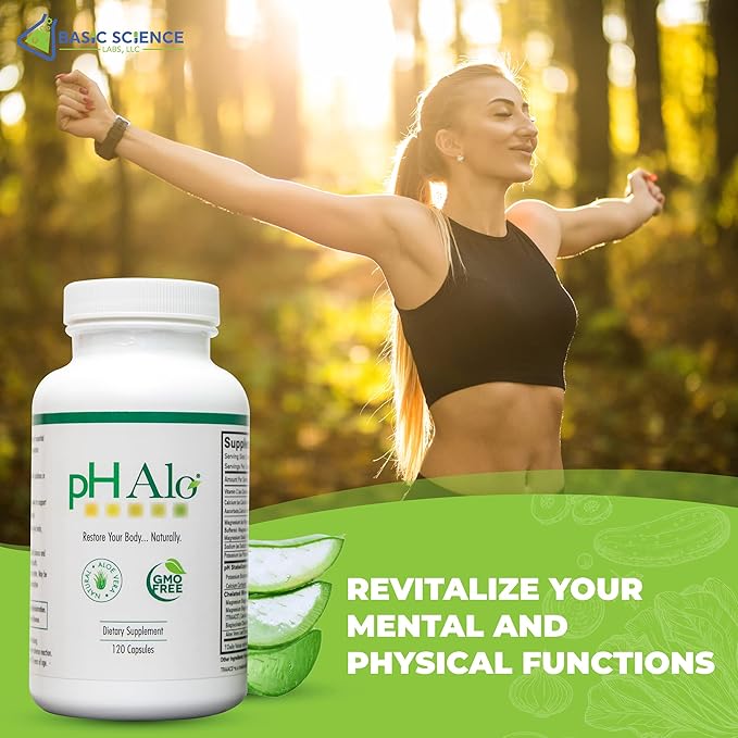 pHAlo pH Balance Supplement Pills - Magnesium, Bicarbonates Capsules for Alkaline Balance - Natural Treatment for Focus, pH Balance, Gut Health, Performance and Recovery