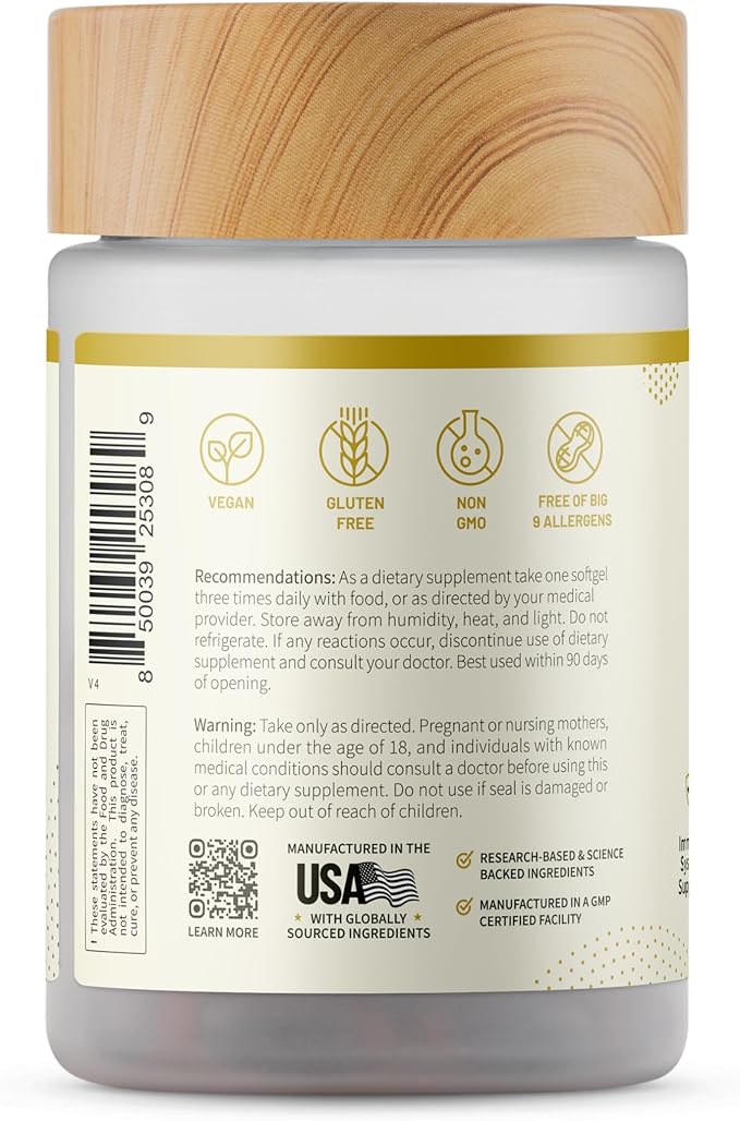 Black Seed Oil Capsules 100% Cold Pressed - Immune Support, Detox Aid, Inflammation Relief, Skin, Hair & Joint Health - Organic Black Cumin Seed, High Potency Nigella Sativa (90 Softgel Capsules)