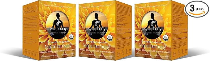 Femmenessence MacaHarmony – Scientifically Proven to Support Hormone Balance for Women, Regular Menstrual Cycle, PMS, Acne, Healthy Skin, Fertility, 360 Natural Organic Maca Capsules, 180-day Supply