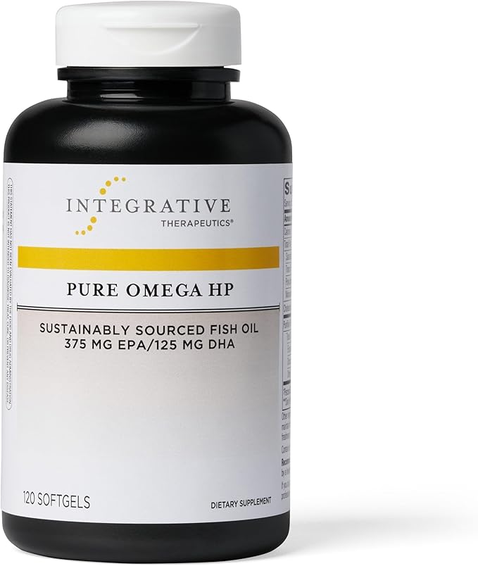 Integrative Therapeutics - Pure Omega HP Fish Oil Softgels - 575 mg Omega 3 Fatty Acids with EPA and DHA - Fish Oil -Sustainably Sourced - 120 Count