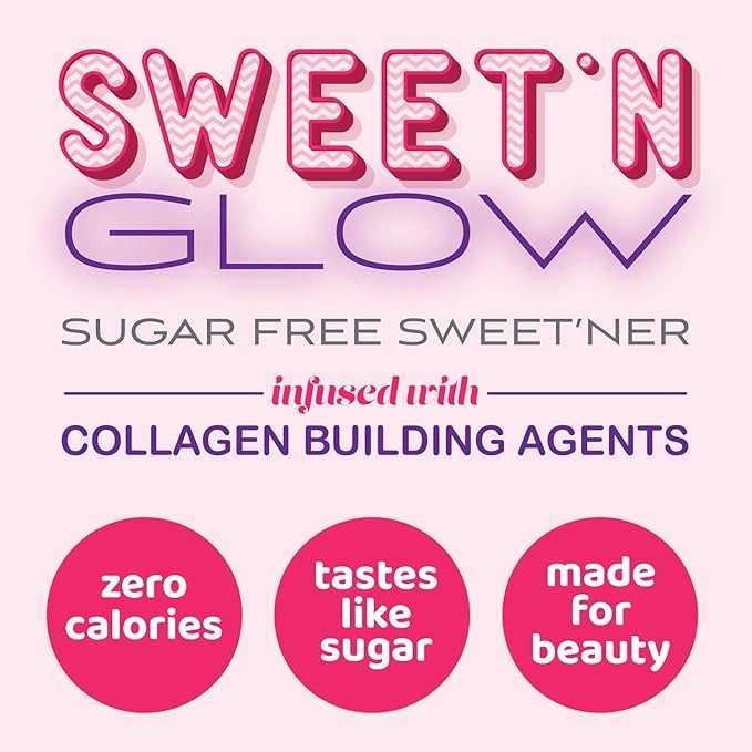 Project Ad Sweet' N Glow Zero Calorie Sugar Free Sweet'Ner with Collagen Building Agents (30 Servings, Coconut)