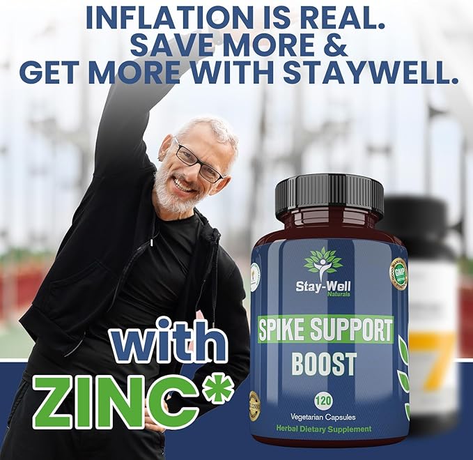 Spike Support Supplement, Nattokinase, Dandelion Root, Irish Sea Moss, Selenium, Black Seed- Natural Immunity Booster | Vegan, Non-GMO, Gluten-Free, 60 Day Supply, 120ct