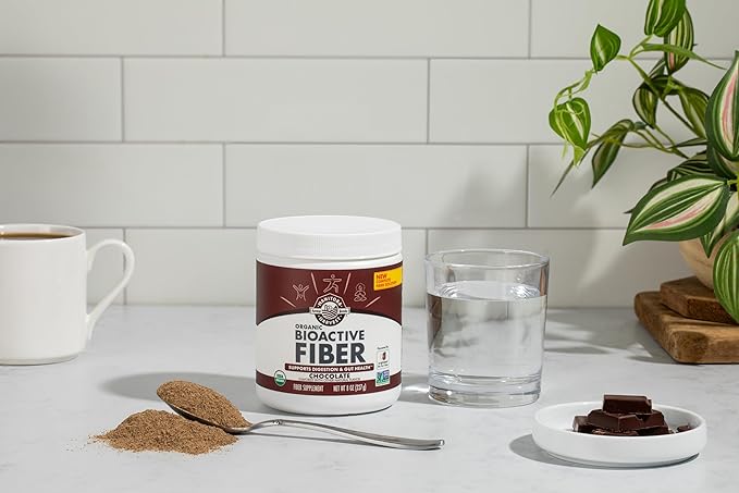Manitoba Harvest Organic BioActive Fiber Supplement with 7g Fiber per Serving, Digestive Hemp & Psyllium Husk Powder, Non-GMO, Vegan & Kosher, 8oz, Chocolate