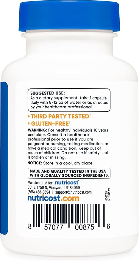 Nutricost CDP Choline (Citicoline) 300mg, 60 Vegetarian Capsules - Non-GMO, Vegetarian Friendly, Gluten Free …