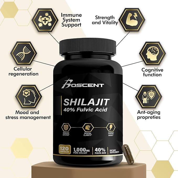 Shilajit Capsules 20,000mg โ Pure Himalayan Shilajit for Men & Women โ Organic Fulvic Acid Supplement with 85+ Trace Minerals โ High Potency Natural Energy & Vitality Support โ 120 Vegan Capsules